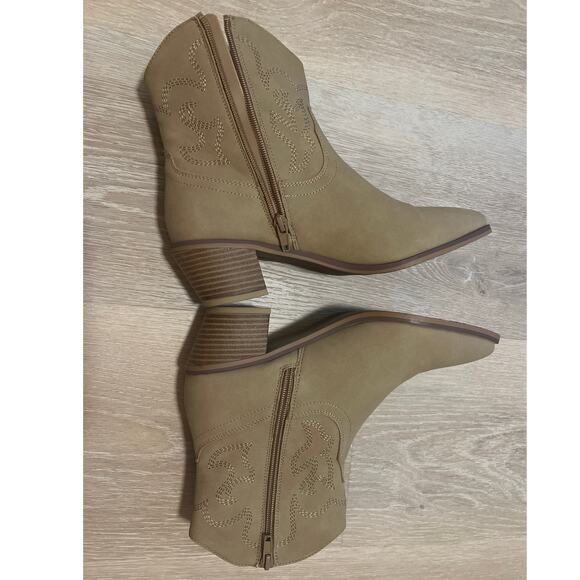 Bunulu Women’s Cowgirl Boots Tan Western Bootie Size 8M Addie - Picture 5 of 8